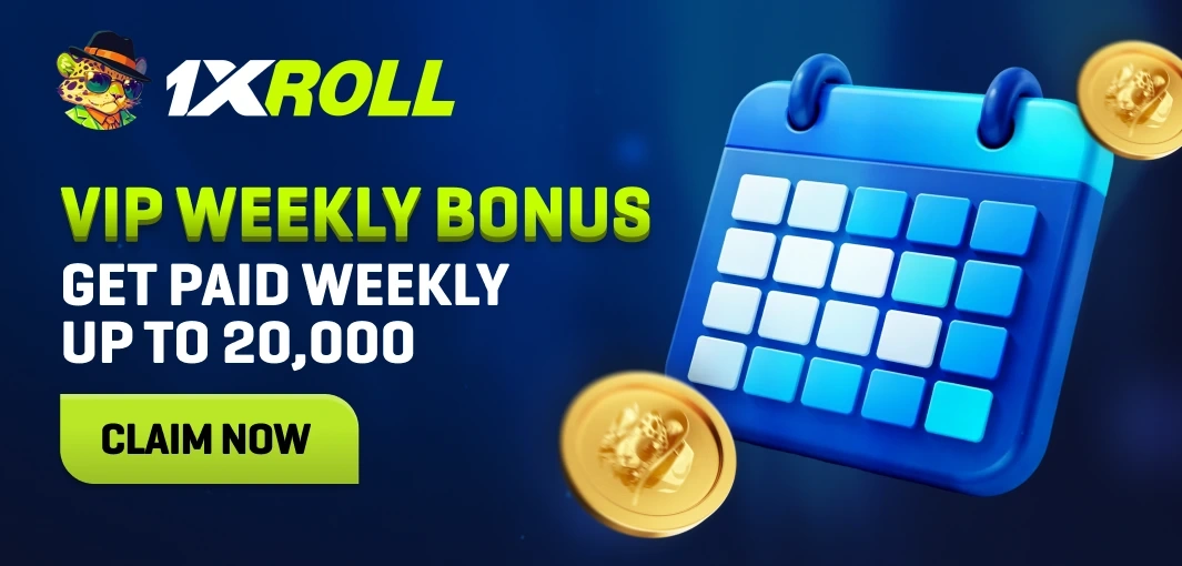 1xRoll VIP weekly bonus up to 20,000